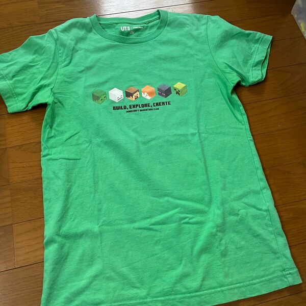 160センチ Tシャツ 半袖Tシャツ　ユニクロ マイクラ マインクラフト キッズ UT グリーン 緑 160