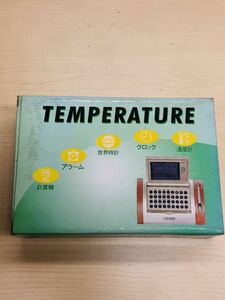 TEMPERATURE 未使用 CITIZEN シチズン 置時計 DE1033 ペン立て カレンダー 電卓 温度計 動作未確認 時計
