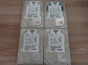 【4個セット】HGST HUS724030ALS640 3TB 3.5インチ SAS 消去済