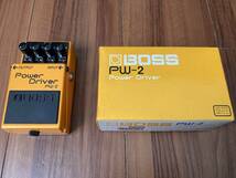 送料無料！BOSS PW-2 パワードライバー power driver 使用感少 美品 エフェクター　オーバードライブ roland ボス 元箱付き_画像1