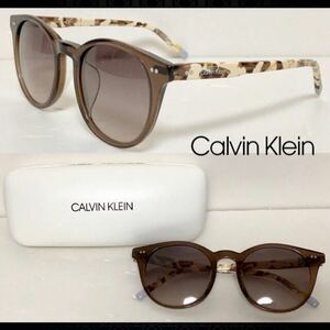  новый товар бесплатная доставка CK CALVIN KLEIN Calvin Klein солнцезащитные очки CK4347SA 201 прозрачный Brown / прозрачный Brown * бежевый мрамор Brown 