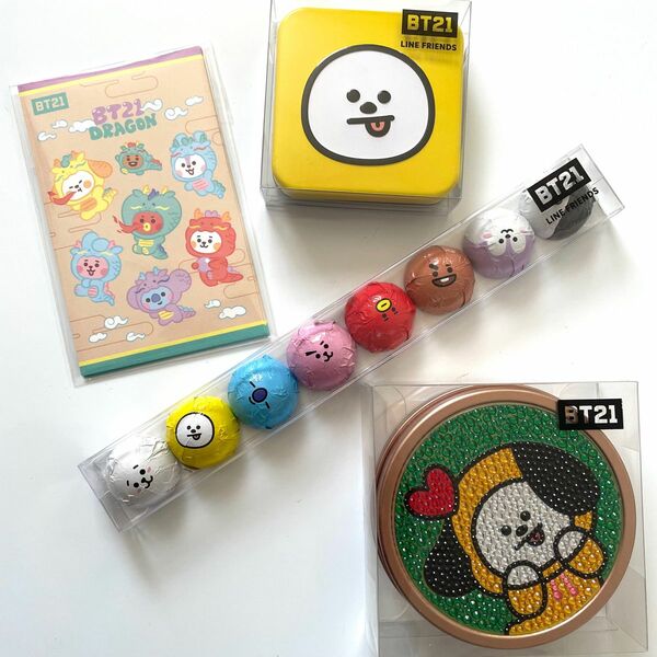 BT21 Chimmy チョコ スパークスラウンド缶 スクエア缶 バレンタイン ギフト プレゼント ホワイトデー