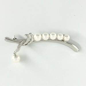 MIKIMOTO ミキモト ブローチ パール 真珠 直径 約 4.6 ～ 6.4mm シルバー S刻印 約 5.8g アクセサリー 小物