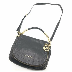 MICHAEL KORS マイケルコース MK 2WAY ハンドバッグ ショルダーバッグ ブラック 黒 ゴールド金具 AP-1208