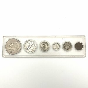  America Liberty coin 6 pieces set 1 dollar half dala- quarter dala-1 large m5 cent 1 cent 1978 1943 1926 1938 1936 1907