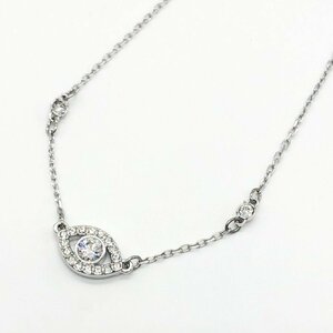 SWAROVSKI スワロフスキー LUCKILY EVIL EYE ネックレス ラインストーン シルバーカラー 3.1g 約43cm 5368240 目