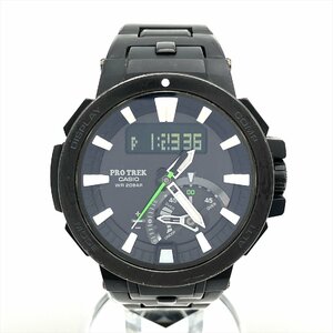 カシオ CASIO PRW-7000FC-1JF プロトレック PRO TREK 腕時計 ソーラー ブラック 稼働品 5480 SS ステンレススチール ブラック メンズ
