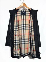 ◆超美品◆BURBERRY LONDON バーバリー ロンドン*フーデッド*ダウンコート*裏地ノバチェック柄*#44*軽量*ハンガリーダウン95％*三陽商会*黒_画像3