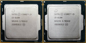 ◆CPU2個セット◆Intelインテル Core i3-6100◆2コア4スレッド,3.7GHz,3MB,51W,FCLGA1151,HDグラフィックス530◆デスクトップ◆