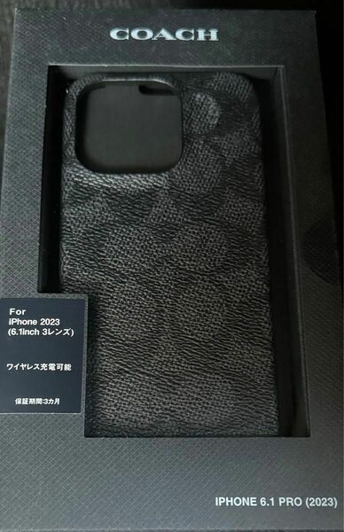COACH iPhone15pro ケース　黒