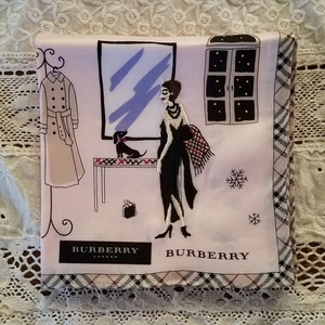  rare BURBERRY Burberry handkerchie girl pattern embroidery new goods 