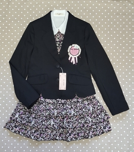 2-E408* including carriage! new goods * wedding *Mc sister! woman .* formal * floral print skirt suit!* black *150.* graduation ceremony 