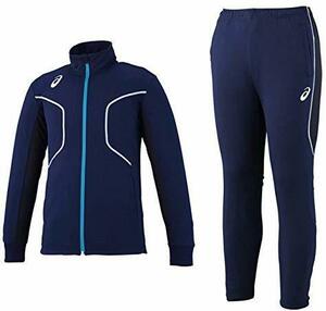 0 regular price 15,150 jpy Asics training top and bottom set XAT300 navy blue men's XS