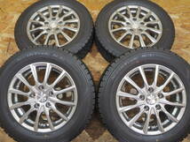 ★冬用★195/65R15 6J+43 5H114.3 made in JAPAN ノーストレック バリ溝スタッドレスタイヤset 中古 美品ホイール レーベン 1台分 セレナ_画像1