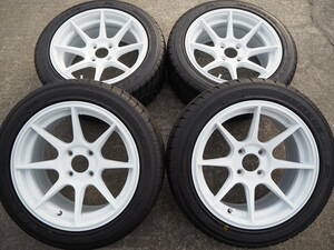 ★軽量★195/50R15 7J+30 4H100 新品 人気 逆ゾリ ハイグリップ TOYO R1R 1台分 ヤリス FIT SWIFT サクシード プロボックス カスタム WH