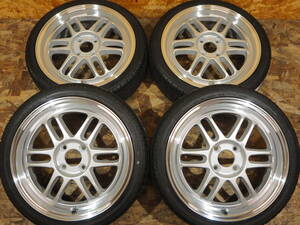 ★人気★165/45R16 5.5J+43 4H100 新品 深リム 1台分 ミラ ムーヴ スペーシア デイズ ルークス パレット ワゴンR ツライチ カスタム SL/P