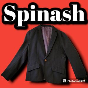【1名様限定】テーラードジャケットM 黒 ブラック 軽量素材 手洗い可 ブラック Spinash