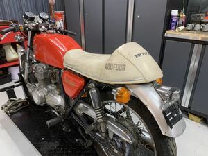 希少！CB400four カフェレーサースタイルシート　ホワイト　当時物　黄ばみ　ヨンフォア