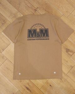【新品sizeXL】M&M CUSTOM PERFORMANCE PRINT S/S T-SHIRT 23-MT-005 D.CAMEL Tシャツ ダークキャメル