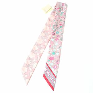 未使用品☆正規品 HERMES エルメス ツイリー TAPIS PERSANS ROSE ペルシャ絨毯 シルク100％ スカーフ ピンク フランス製 箱付き