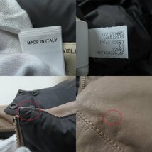 極美品 Brunello Cucinelli ブルネロクチネリ オールレザー FOXファー・フード付 ZIP UP ダウンジャケット ピンクベージュ 40 伊製 正規品_画像10