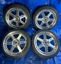 “希少”【レイズ】ホイールRAYS volk racing wheel 18インチ×80J オフセット+44 pcd100 5穴　4本セット_画像1