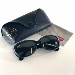 SH★ 1円スタート Ray-Ban レイバン サングラス RB4101 JACKIE OHH 601 ジャッキーオー ブラック プラスチック ケース付き