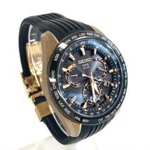 SH★ SEIKO ASTRON セイコー アストロン 8X53-0AC0-2 SBXB055 電波ソーラー GPS 稼働品 ブラック ゴールド 箱・保証書・冊子類付き 中古_画像3