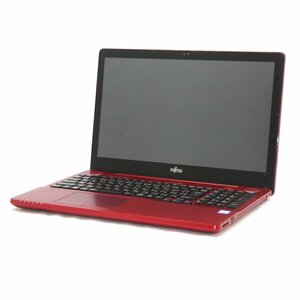 FUJITSU FMV-LIFEBOOK AH77/B1 Core i7-7700HQ 2.8GHz/8GB/HDD1TB/Blu-ray/15インチ/ガーネットレッド/OS無/動作未確認【栃木出荷】