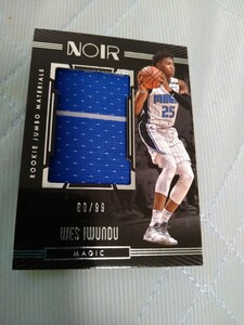 2017-18 panini NOIR RC JUMBO jersey WES IWUNDU 60/99 99枚限定