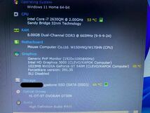 超格安大画面ノートPC　Core i7 GT540M メモリー8GB 256GB SSD　windows11 office2021 17.3インチ液晶　③_画像5