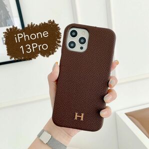 『セール中★』iPhone13Pro iPhoneケース　ブラウン　韓国　高級感