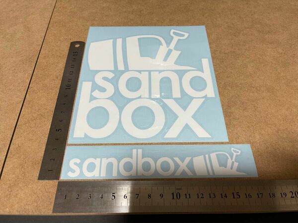 サンドボックス　sandbox カッティング　ステッカー　白2枚