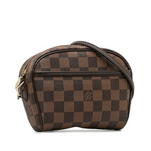 ルイ ヴィトン ダミエ イパネマ 斜め掛け ショルダーバッグ N51296 ブラウン PVC レザー レディース LOUIS VUITTON 【中古】_画像2