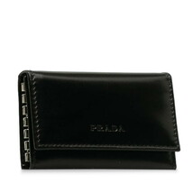 プラダ 6連 キーケース 1M0222 ブラック レザー レディース PRADA 【中古】_画像2