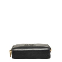 サンローラン YSLロゴ 二つ折り財布 コンパクトウォレット GUE568985 ブラック レザー レディース SAINT LAURENT 【中古】_画像4