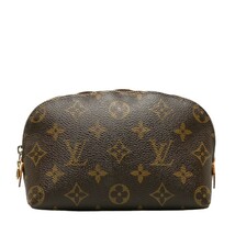 ルイ ヴィトン モノグラム ポシェット コスメティック ポーチ M47515 ブラウン PVC レザー レディース LOUIS VUITTON 【中古】_画像1