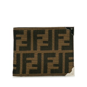 フェンディ ズッカ 札入れ 7M0165 ブラウン キャンバス レディース FENDI 【中古】