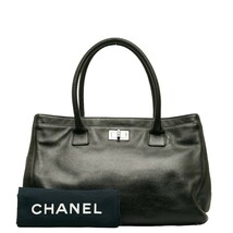 シャネル エグゼクティブトート トートバッグ ブラック キャビアスキン レディース CHANEL 【中古】_画像9