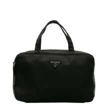 プラダ ミニハンドバッグ ブラック ナイロン レディース PRADA 【中古】_画像1