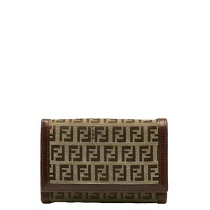 フェンディ ズッキーノ 長財布 8M0029 ブラウン キャンバス レディース FENDI 【中古】