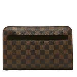 ルイ ヴィトン ダミエ サンルイ セカンドバッグ クラッチバッグ N51993 ブラウン PVC レザー メンズ LOUIS VUITTON 【中古】