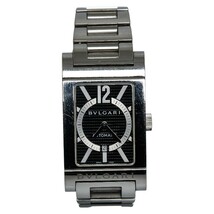 ブルガリ レッタンゴロ 腕時計 RT45S 自動巻き ブラック文字盤 ステンレススチール メンズ BVLGARI 【中古】_画像2