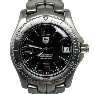 タグホイヤー リンク デイト 腕時計 WT5210 自動巻き ブラック文字盤 ステンレススチール メンズ TAG HEUER 【中古】