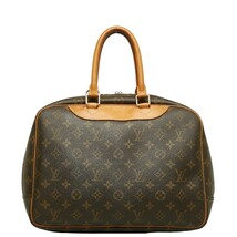 ルイ ヴィトン モノグラム ドーヴィル ハンドバッグ M47270 ブラウン PVC レザー レディース LOUIS VUITTON 【中古】_画像3