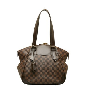 ルイ ヴィトン ダミエ ヴェローナMM ショルダーバッグ N41118 ブラウン PVC レザー レディース LOUIS VUITTON 【中古】