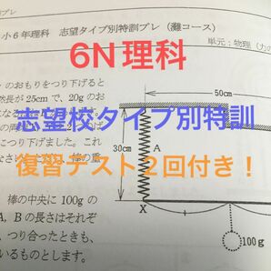 灘中受験　馬渕教室6N理科　志望校タイプ別セット　復習テスト付き！