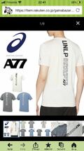【ASICS】アシックス A77 メンズ バックプリント メランジTシャツ トップス_画像3