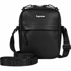 23FW Supreme Leather Shoulder Bag 黒 シュプリーム レザー ショルダー バッグ ボックスロゴ Box Logo Black The North Face