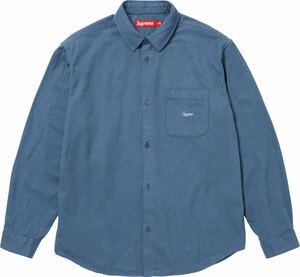 Supreme Flannel Shirt Dark Slate サイズM シュプリーム フランネル シャツ ボックスロゴ Box Logo 長袖シャツ 青
